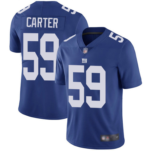 Men New York Giants #59 Lorenzo Carter Royal Blue Team Color Vapor Untouchable Limited Player Football NFL Jersey->new york giants->NFL Jersey
